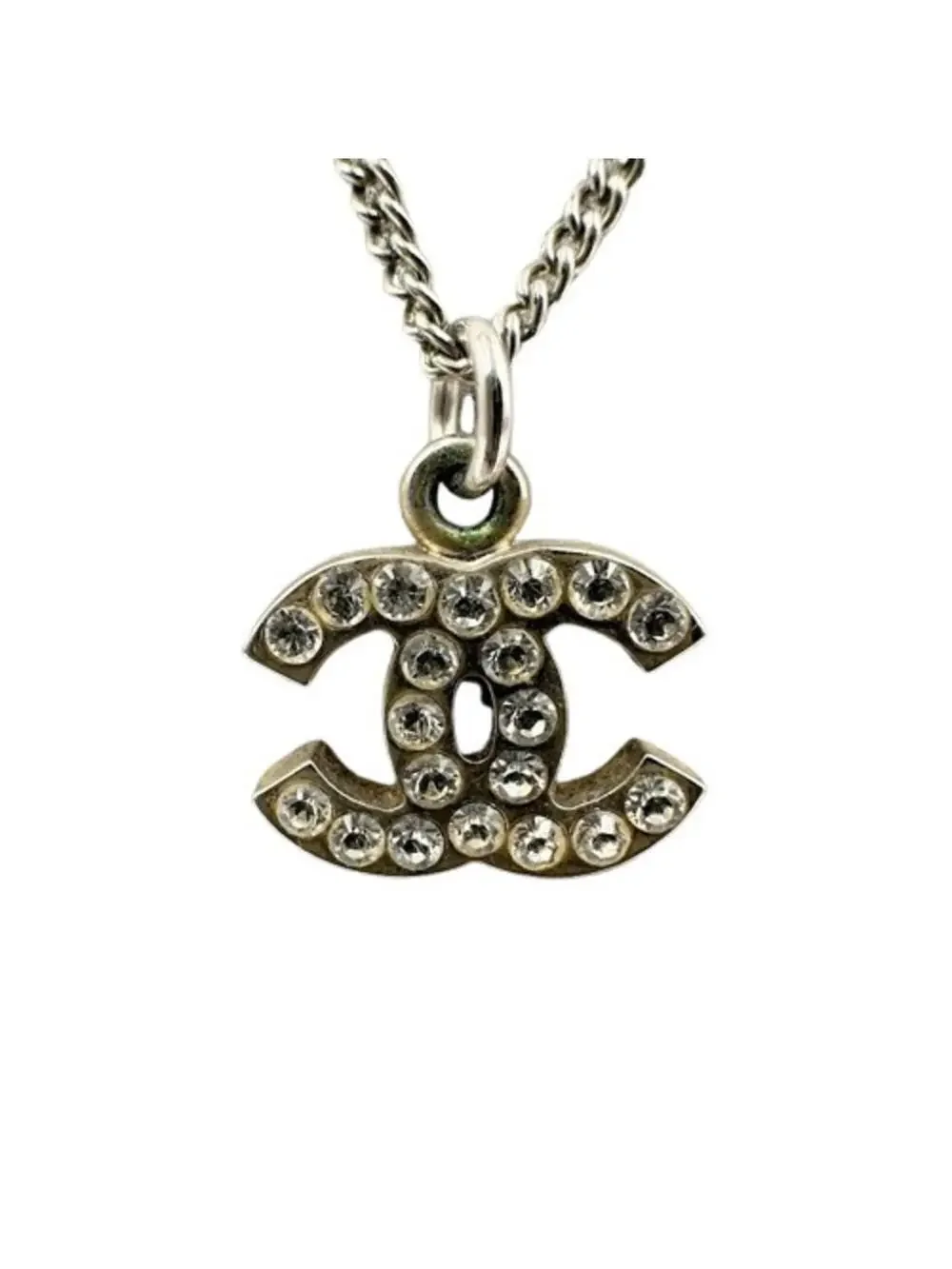 Chanel Pendant Necklace Metal Silver #357868C69B